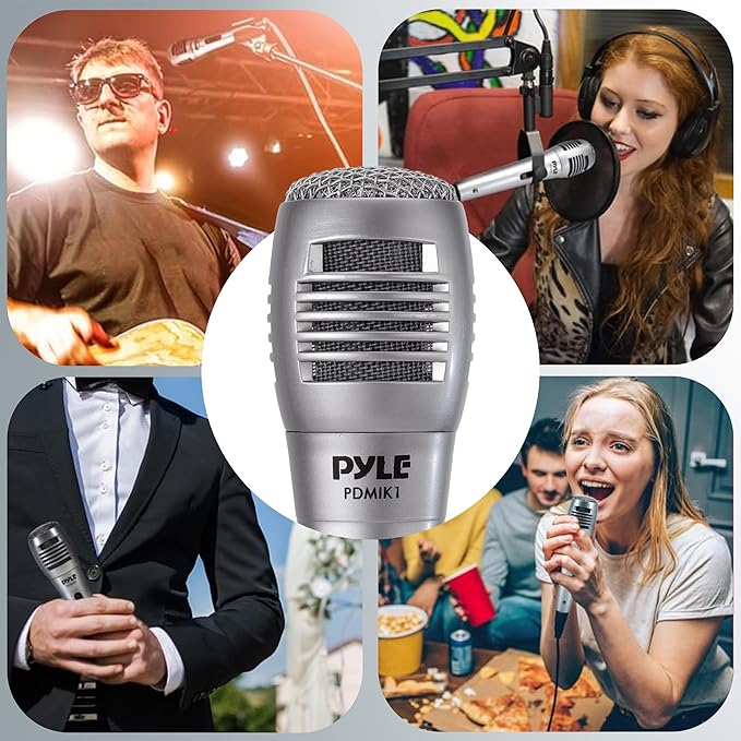 Pyle Professional Dynamic Microphone - 24-Pack Unidirectional Handheld Mic with Built-in Pop Filter High Signal Output 6.5 ft. XLR Audio Cable Ideal for Stage Karaoke &amp Studio Performances