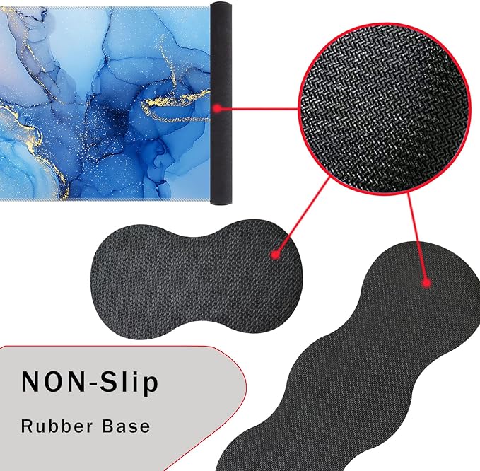 Keyboard Wrist Rest and Mouse Pad with Wrist Support Set Ergonomic CoasterMemory FoamEasy Typing Pain ReliefLarge XL Desk Mat 31.5x 11.8Marble Texture