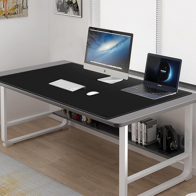 Mydours 55x28 Extra Large Desk Mat - Full Desk Blotter Pad Desktop Computer Desk Mat Waterproof Desk Protector Mat Large Mouse Pad for Desk for Writing Workspace Home and Office (Black)