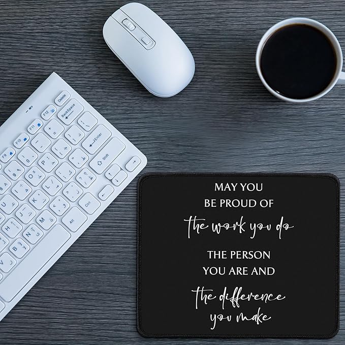 Seajan 20 Pcs Employee Appreciation Gift Bulk Mouse Pad Bulk Inspirational Computer Mouse Pad Gift for Social Worker Volunteer Teacher Nurse 8.27 x 10.24'' (Inspirational Captions)