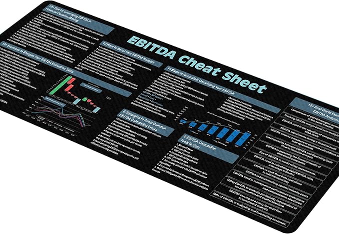 EBITDA Cheat Sheet Mouse Mat KMH Mouse Pad Financial Analysis Large Desk Pad Mouse Pad for Accountants Analysts Mousepad Gift Essential Computer Accessories for Study Work and Reference Purposes