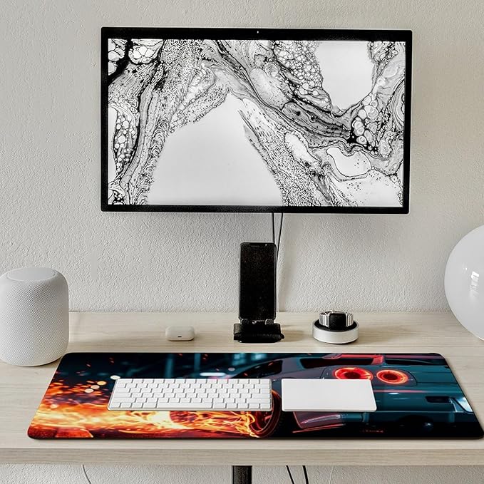JDM Car R34 Large Gaming Mouse Pad Non-Slip Rubber Base Desk Mat Computer Accessories for Office &amp Gaming Setups 40x90cm