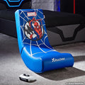 X-Rocker Official Marvel Spider-Man Video Rocker Gaming Chair for Juniors Folding Rocking Seat Spiderman Licensed Console Gaming Seat Faux Leather Chair for Children Hero - Spider Man Edition BLUE