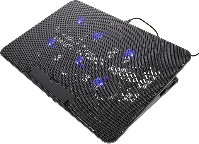 Artibetter Laptop Cooling Pad 15.6 Inch Silent Laptop Cooler Stand with 1 Fan USB Powered Cooling Base for Gaming Black