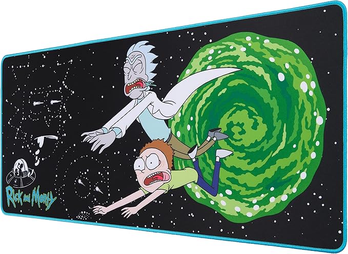 Rick &amp Morty XXL Mouse Pad 35 in x 15.7 in - Gift Rick and Morty Gaming Desk pad 90 mm x 40 mm - Official Licensed