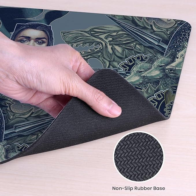 Head Case Designs Officially Licensed HBO Game of Thrones Robb Sansa Arya Graphic Art 23.62 x 11.81 x 0.12 inches (600 x 300 mm) - L Gaming Office Desk PC Keyboard Mouse Mat Pad