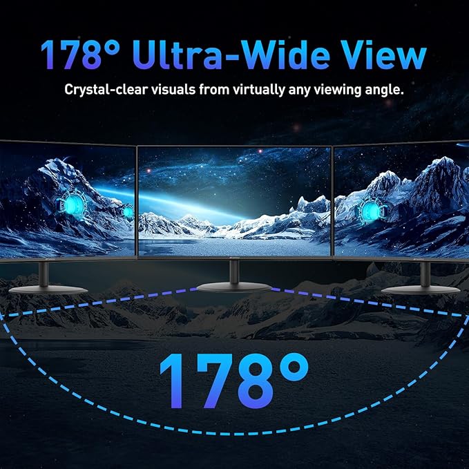 SANSUI 22 Inch 120Hz Monitor FHD Computer Monitor 4000:1 Contrast Ratio with Adaptive Sync HDR 100% sRGB HDMI x 2 VESA Mount Eye Care for Home/Office (ES-22X3AH One HDMI Cable Included).