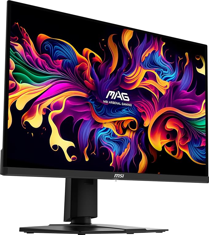 msi MAG 271QPX QD-OLED 27 OLED Gaming Monitor 2560 x 1440 (QHD) 0.03ms Response time 360Hz True Black HDR 400 HDMI DP Port USB Type C Tilt Height Black