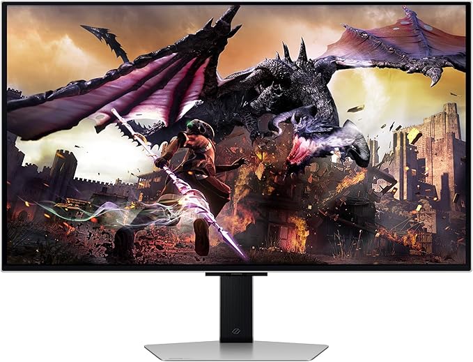 Samsung 32 Odyssey OLED G8 (G80SD) Series 4K UHD Smart Gaming Monitor w QD-OLED 240Hz 0.03ms G-Sync Compatible Glare-Free Display Sleek Metal Design LS32DG800SNXZA 3 Yr Warranty