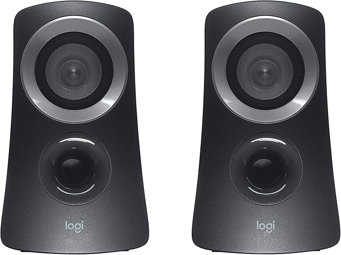 Logitech Z313 2.1 Multimedia Speaker System with Subwoofer Full Range Audio 50 Watts Peak Power Strong Bass 3.5mm Audio Inputs PC/PS4/Xbox/TV/Smartphone/Tablet/Music Player - Black