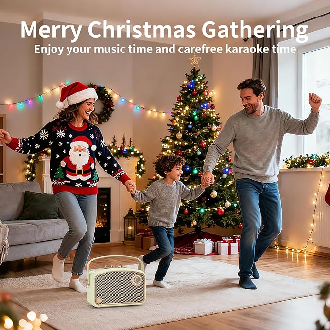 Bluetooth Speaker 120W Peak Powerful Retro Wireless Hi-Fi Loud Speakers with Deep Bass Dual DSP Chips Portable Boombox for Home Room Office Decor Camping Party Festival Gifts Christmas Events