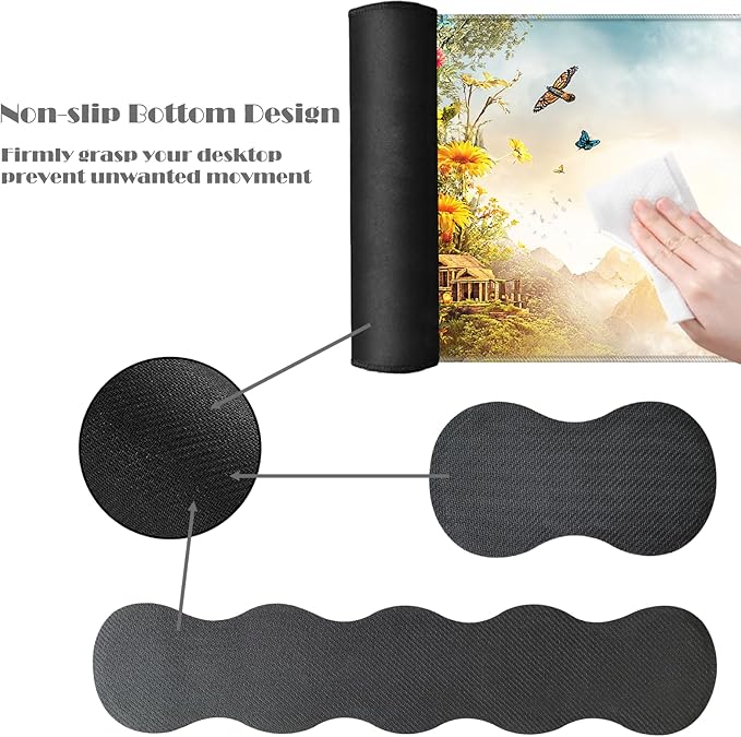 Ergonomic Keyboard Wrist Rest &amp Mouse Pad Wrist Rest SetXL Gaming Desk Mat 31.5x 11.8Non-Slip BaseMemory FoamEasy Typing Pain Relief for Office &amp HomeSkull with Tropical Jungle