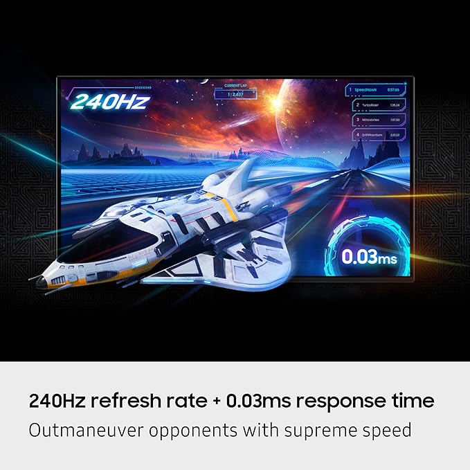 SAMSUNG 27-inch Odyssey QD-OLED G8 (G81SF) 4K 240Hz Gaming Monitor 0.03ms Response Time DisplayHDR True Black 400 AMD FreeSync™ Premium Pro Ergonomic Stand LS27FG810SNXZA 2025