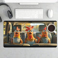 XXL Gaming Mouse Pad Animal Funny Rooster XXL Gaming Mouse Pad Large Desk Mat Protector for Desktop Anti-Slip Rubber Extended Computer Keyboard Mat Writing Pad for Work Office 15.7 * 35.4 inB-1764