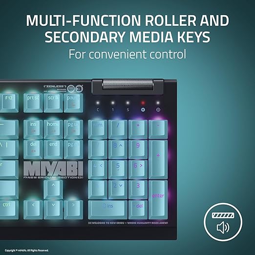 Razer BlackWidow V4 X Mechanical Gaming Keyboard: Green Switches Tactile &amp Clicky - 6 Macro Keys - Chroma RGB - Doubleshot ABS Keycaps - Sound Dampening &amp Stabilizers - Zenless Zone Zero Editi
