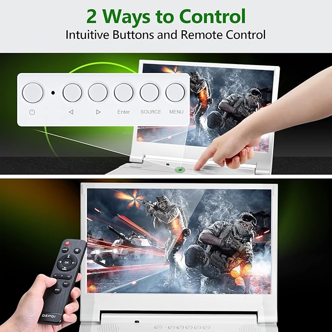 DEPGI 12.5 Portable Gaming Monitor for Xbox Series S (not Included) 1080P Full HD Display with IPS Screen Dual HDMI 2 Support HDR Freesync 3 Game Modes for Travel Outdoor Indoor Use