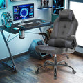 BLKMTY PC Gaming Ergonomic Computer Chair - Adjustable Office Swivel Video Game Racing Chair with Lumbar Support and Headrest - High Back Executive for Adults Grey