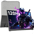 cocopar Portable Monitor 18.5 Inch 2K QHD 120Hz 120% sRGB Travel Monitor with Speaker HDMI USB-C Second Screen for Laptop MacBook Surface PC Xbox PS4/5 VESA Mountable with Kickstand