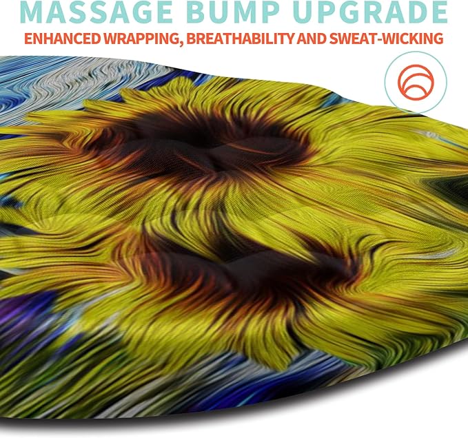 Ergonomic Mouse Pad Wrist Support with Memory Foam Massage Bulge Carpal Tunnel Pain Relief Mousepad Wrist Rest for Mouse(12x8 inchSunflower)