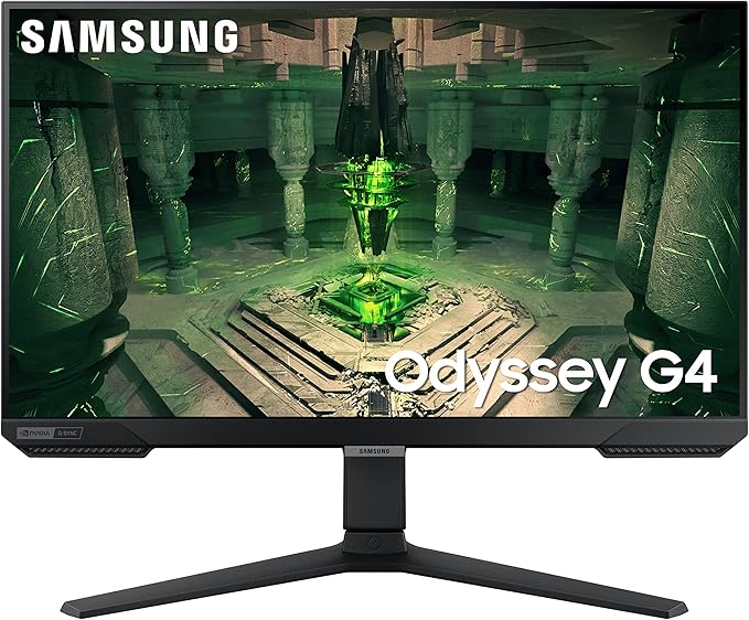 SAMSUNG 25 Odyssey G4 Series FHD Gaming Monitor IPS 240Hz 1ms G-Sync Compatible AMD FreeSync Premium HDR10 Ultrawide Game View DisplayPort HDMI Fully Adjustable Stand LS25BG402ENXGO