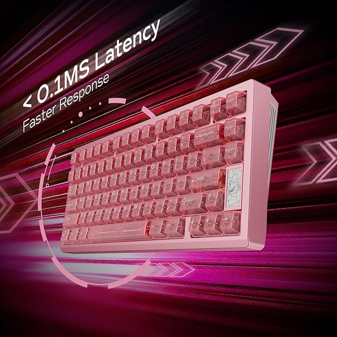 Mechanical Keyboard Chilkey Slice75 HE Gaming Keyboard Wired 75% Hall Effect Magnetic Aluminum Keyboard with WS Flux HE Clacky Switch Rapid Trigger 8K Polling Per-Key RGB Custom PC/Mac Support