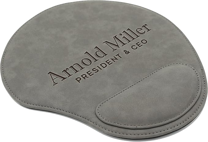 My Personal Memories Custom Engraved and Personalized Mouse Pad with Wrist Rest Desk Accessories (Gray)