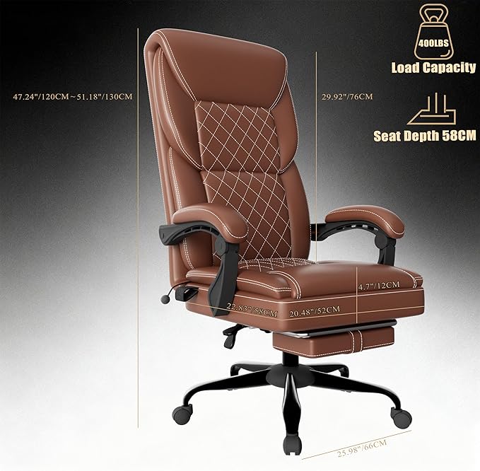 Gaming Chair Office Chair with Inflatable Lumbar Support Ergonomic Comfortable Wide Computer Chair with Footrest and Linked Soft Armrests High Back 3D Enveloping Seat Cushion