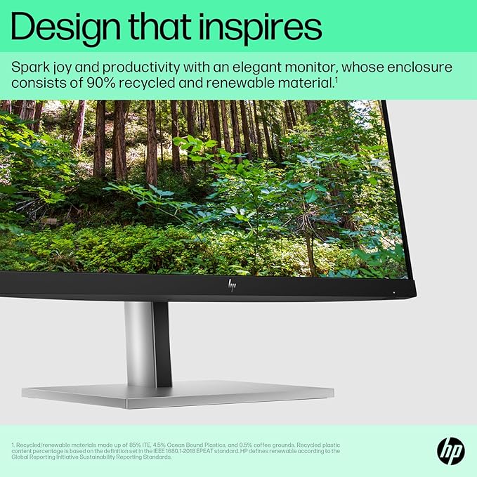 HP E22 G5 22 FHD IPS Monitor with 5ms Response Time Anti Glare Flicker Free VESA Mount (100 x 100mm) Displayport HDMI &amp Dockztorm USB Port Expander Black/Silver (6N4E8AA#ABA)