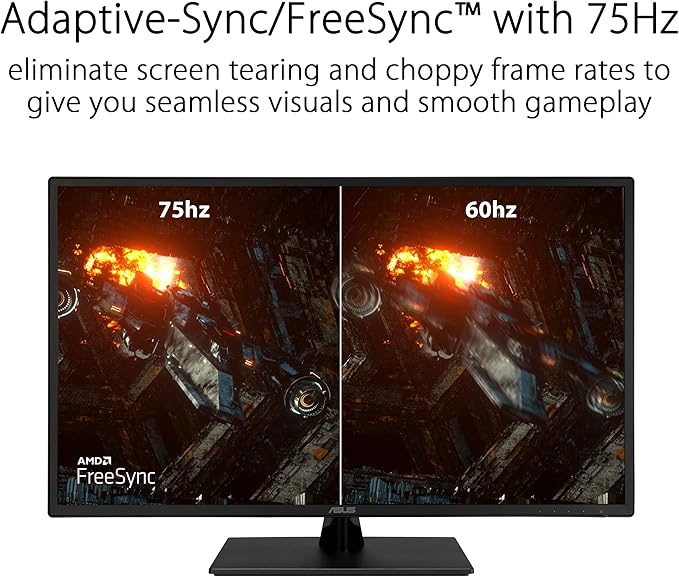 ASUS 32 Inch 1080P Monitor (VA329HE) - Full HD IPS 75Hz Adaptive-Sync Eye Care Low Blue Light Flicker Free HDMI VGA Wall Mountable Tilt Adjustable Black