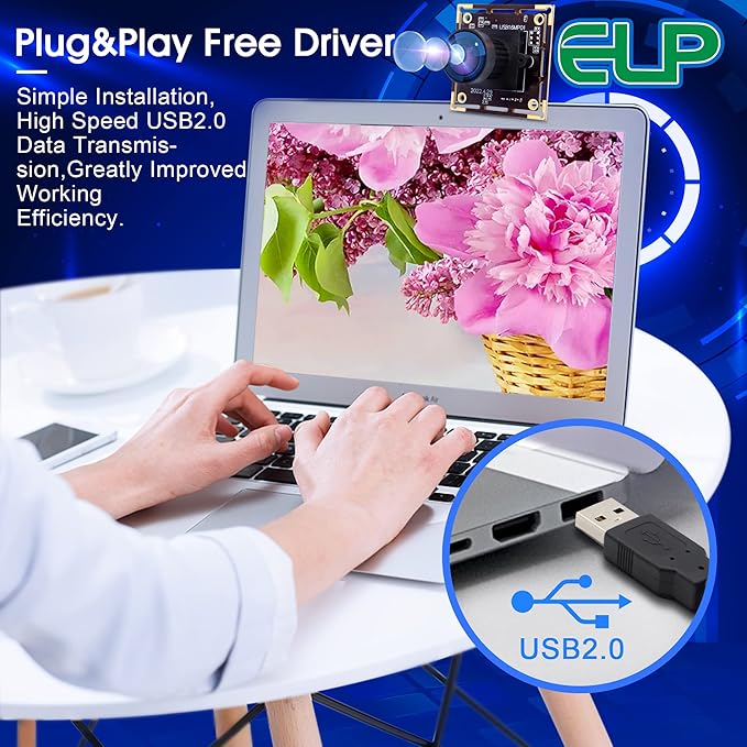 16MP USB Fisheye Camera Wide Angle PC Camera for Computer Raspberry Pi Mini UVC USB2.0 Webcam Board IMX298 USB Security Camera Module 3496p Lightburn Camera for Laptop(170degree Fisheye Lens)