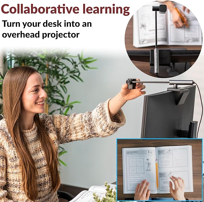CA Essential Webcam Flex (WC-Flex) – Multi-function HD webcam with three mounting positions Center View for better eye contact Table View for desktop sharing and Traditional View on top of a monitor