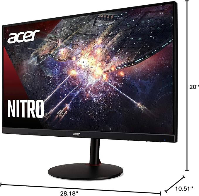 acer Nitro XV322QU KVbmiiphzx 31.5 WQHD 2560 x 1440 Agile-Splendor IPS Gaming Monitor AMD FreeSync Premium | Up to 170Hz | Up to 0.5ms | DisplayHDR400 | TUV/Eyesafe | Display Port 1.2 &amp 2 x HDMI