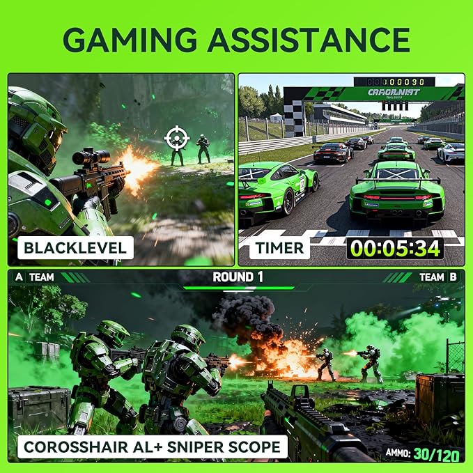 27 inch Curved Gaming Monitor 180Hz Full HD 1080P 1800R Computer Monitor Display with FreeSync &amp Eye-Care 4000:1 Contrast RatioSupport VESA DP HDMI Port for Gaming Home Office
