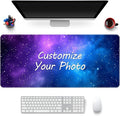 Custom Large Mouse Pad with Photo Personalized Desk Pad mat with Picture for Non-Slip Game Computer Mouse Mat Customized Office Supplies (35INCH x 16INCH)