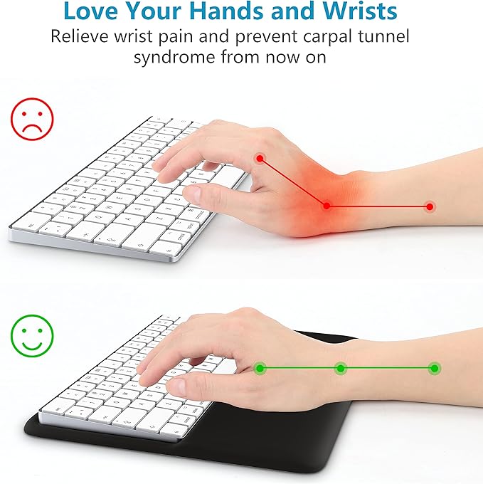 HONKID Wrist Rest for Magic Keyboard 2 (MLA22LL/A A1644) and Magic Keyboard with Touch ID(MK293LL/A) Magic Keyboard Stand Pad to Relief Pain