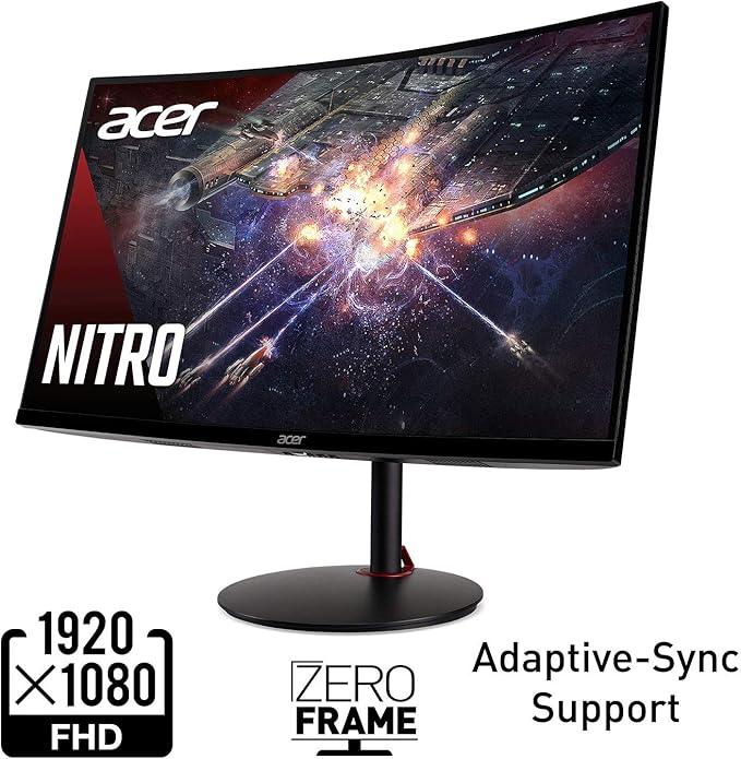 Acer 27 1500R Curved 240Hz Gaming Monitor Bundle with HyperX Cloud Alpha Gaming Headset