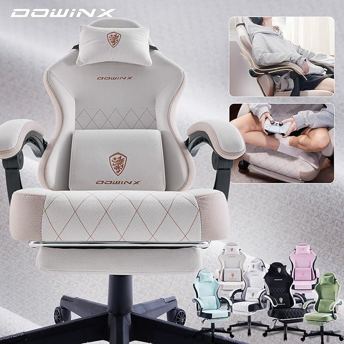 Dowinx Gaming Chair with Footrest Gaming Chair Big and Tall for Heavy People Gamer Chair for Adult with Massage