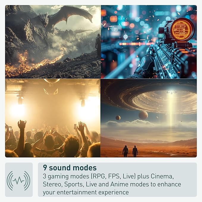 Panasonic SoundSlayer Wearable Speaker System for Gaming Movies and Music Lightweight Neck Speaker with Built-in Microphone and Immersive Dimensional Sound - SC-GNW30