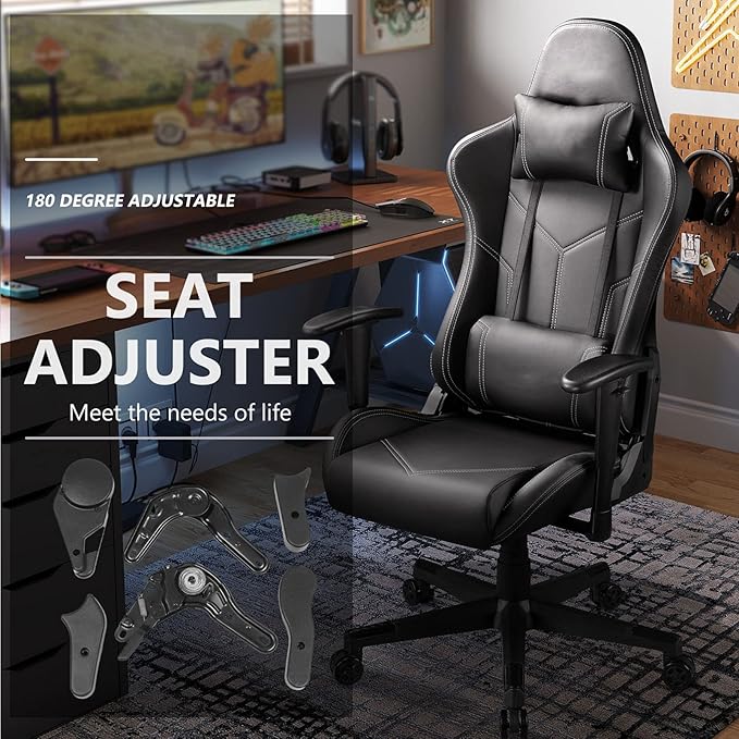 cabilock 6 Pcs Gaming Office Chair Regulators Computer Chair Adjusters Chair Multi Angle Tuners E- Sports Chair Adjusters Chair Accessories Black