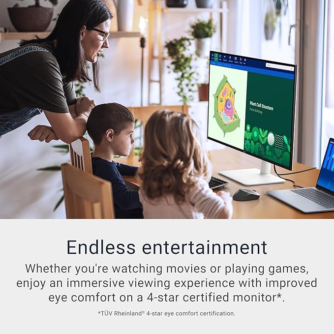 Dell S32 Series 32 4K Monitor (3840 x 2160) 120Hz 16:9 Display AMD FreeSync Premium 99% sRGB 1500:1 Contrast Ratio Integrated 2x5W Speaker Height/Tilt/Swivel/Pivot DisplayPort/HDMI - Ash White