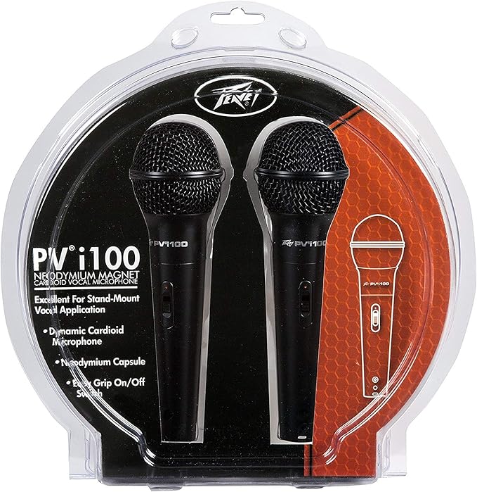 Peavey Pvi 100-2 Pack Dynamic Cardiod Microphones