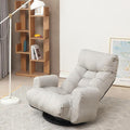 Anwick 360 Swivel Gaming Lounge Chair with Armrests &amp Side Pocket Folding Sofa Bed Chair with Adjustable Head &amp Waist Comfy Reading Chair for Living Room Bedroom Dormitory