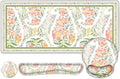 Desk Mat 4in1 Large Mouse Pad with Wrist Rest Cute Desk Matt for Desktop Deskpad Mat Anti-Slip XXL Computer Ergonomic Mousepad with Wrist Support for Keyboard and Mouse I Elegant Daisy Florals