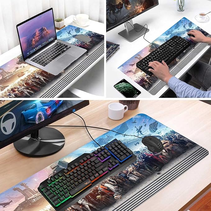 XXL Large Gaming Mouse Pad The Chosen One Custom Desk PadMousepad with Anti-Slip Rubber BaseStitched Frame Mouse MatPortable Desk Mat for Computer Keyboard Mice Laptop &amp PC31.5X15.7 Inch