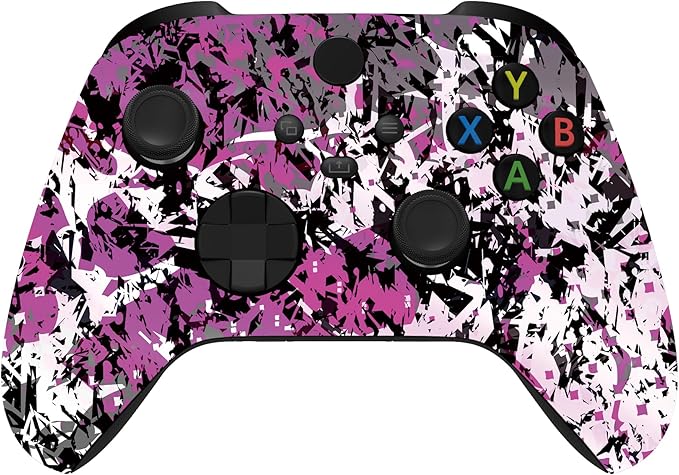 Custom Controllerzz Wireless Controller for Microsoft Xbox Series X/S &amp Xbox One - Custom Soft Touch Feel - Custom Series X/S Controller (X/S Shadow Bloom)