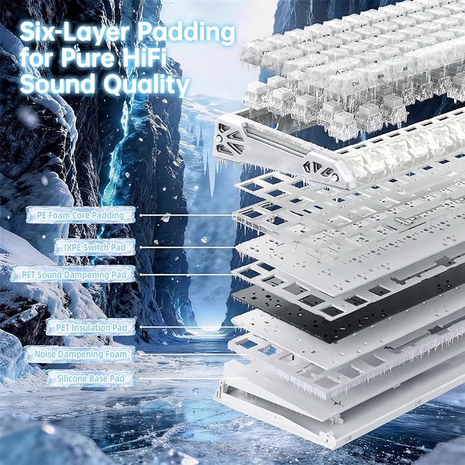 ATTACK SHARK R68HE Carbon Fiber 8000Hz Rapid Trigger Keyboard0.005mm RT Accuracy 68 Keys Wired Gaming Keyboard with Magnetic SwitchAdjustable Actuation Rapid TriggerRGB Lighting for PC/MacWhite