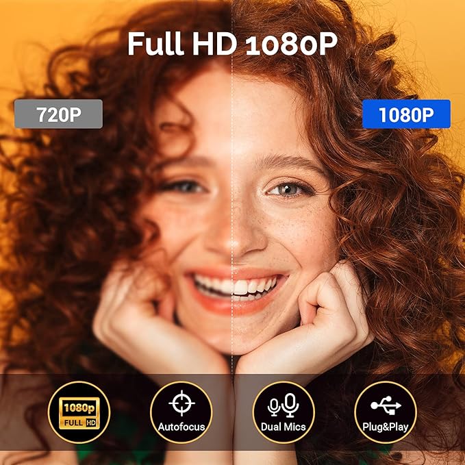 Streaming Webcam 1080P 960A HD Web Camera USB Web Cam for Gaming Conferencing Video Chatting Mac Windows Desktop Computer Laptop Wide Angle Webcam with Ring Light &amp Microphone &amp Tripod