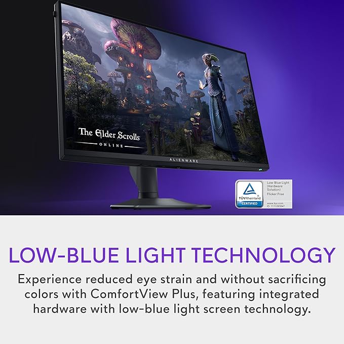 Alienware 27 4K Dual-Resolution Gaming Monitor - AW2725QF - 4K at 180Hz and FHD at 360Hz 0.5ms GTG 1ms GTG (Extreme Mode) VESA AdaptiveSync NVIDIA G-SYNC Compatible HDMI/DP/USB 3.2 Gen1 - Black