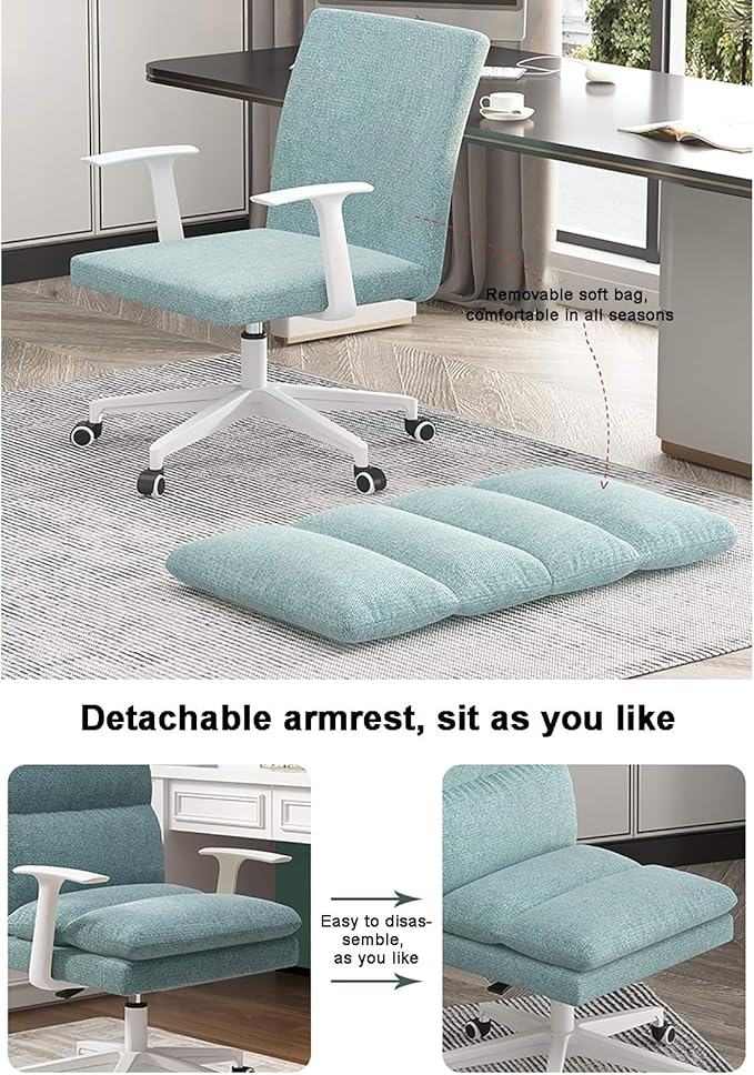 Office Chair Gaming Chair Computer Chair Ergonomic Computer Chair with Thick Padding BackrestExecutive Home Office ChairBig and Tall Upholstered Desk Chair Armrest Height Adjustable S