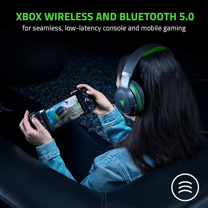 Wireless Xbox Gaming Headset: Razer Kaira Pro with Titanium Drivers &amp Supercardioid Mic - Black